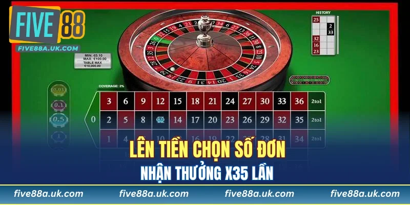 Lên tiền chọn số đơn nhận thưởng x35 lần 